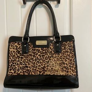 Cole Haan leopard print and black patient. Barely used.